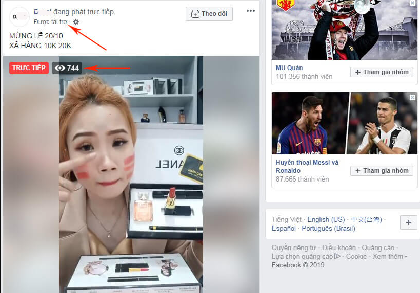 chay quang cao livestream 1