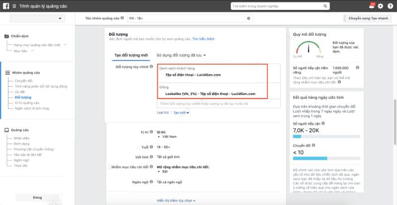 Cách chạy quảng cáo bằng tệp số điện thoại trên Facebook uu nhuoc diem cua cach chay quang cao bang tep so dien thoai la gi